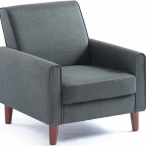 Modern Grey Fabric Armchair for Living Room