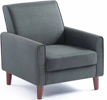 Modern Grey Fabric Armchair for Living Room