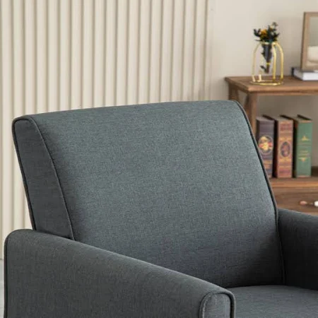 Modern Grey Fabric Armchair for Living Room - Image 2